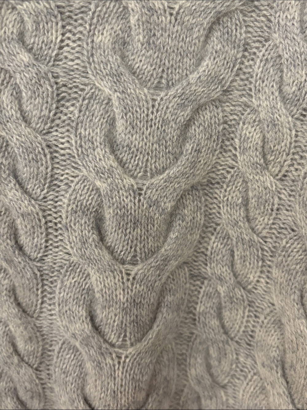 Alashan 100% Merino Wool Cable Knit Sweater | Size XL | Gray - Picture 5 of 9